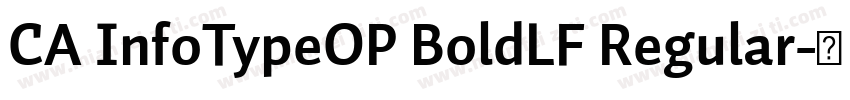 CA InfoTypeOP BoldLF Regular字体转换